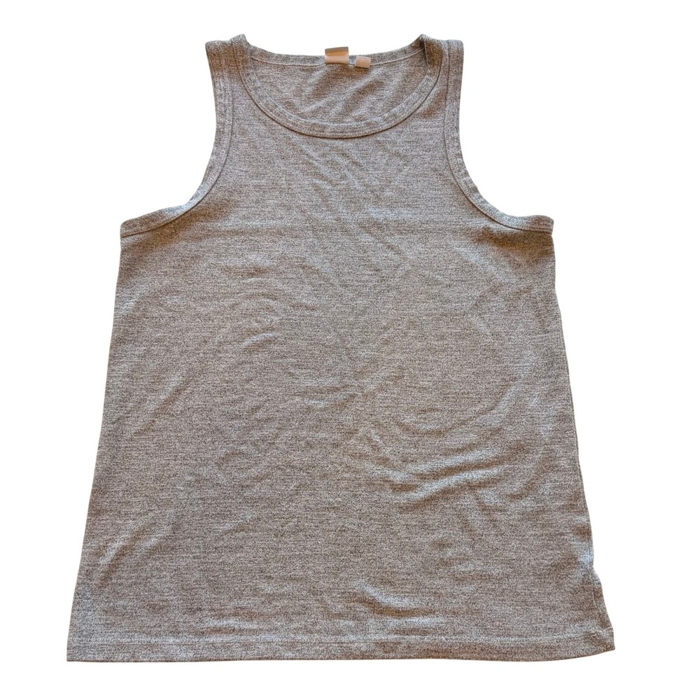 Gap Women Heather Gray Knit Tank Top Size S Scoop Neck Sleeveless Basic Casual